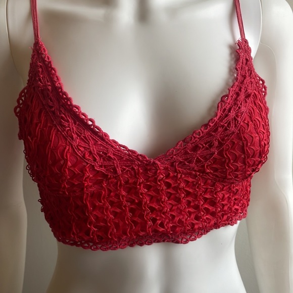 Red Free People Bra Size Small - Picture 8 of 9